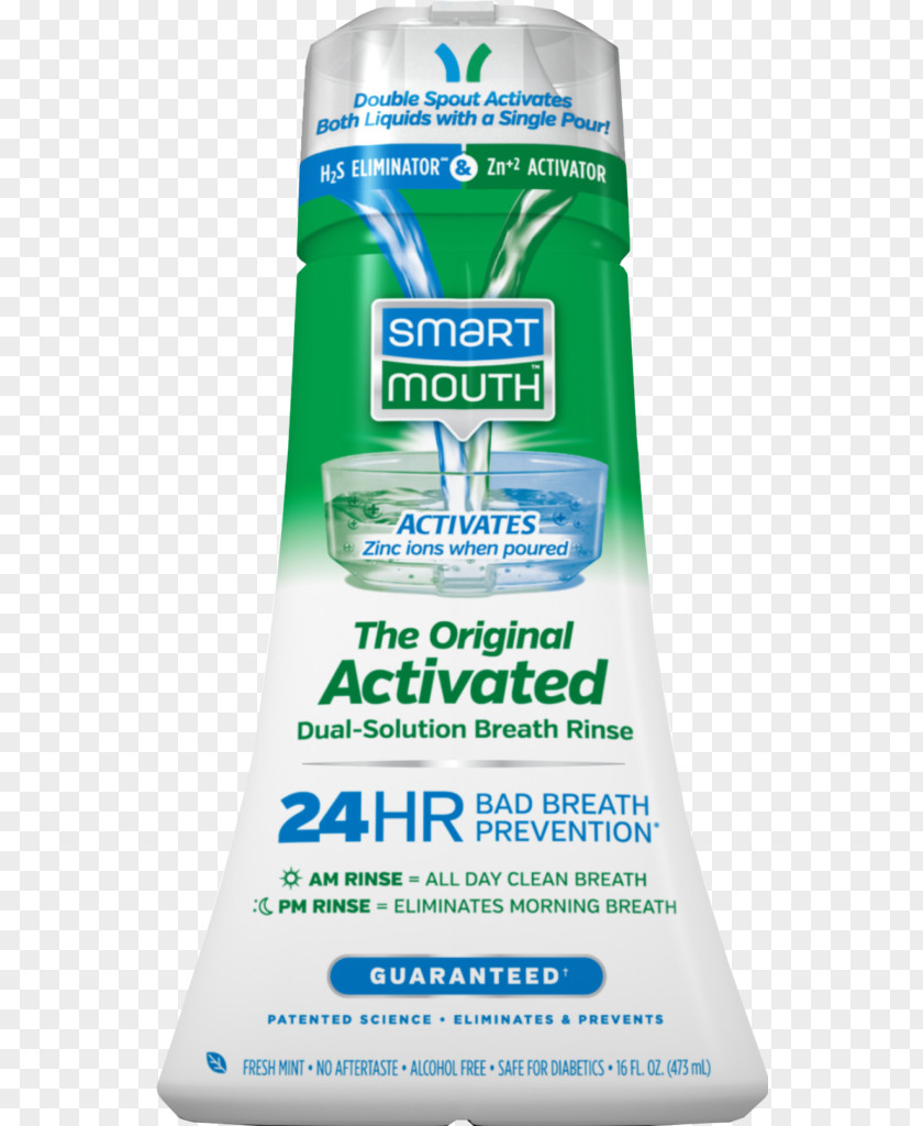 Toothpaste Smartmouth Original Activated Mouthwash Bad Breath Human Mouth Xerostomia PNG