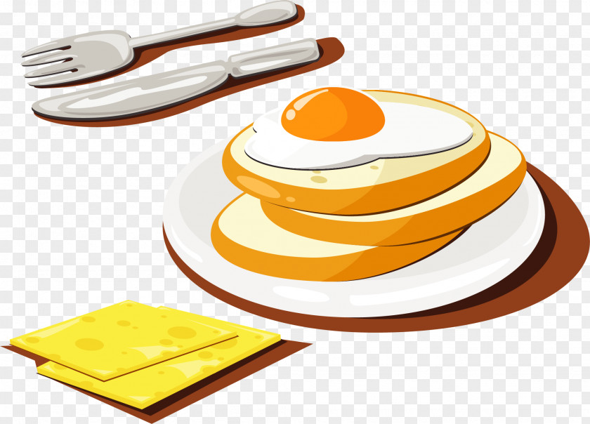 Vector Painted Breakfast Coffee Toast Milk Egg PNG