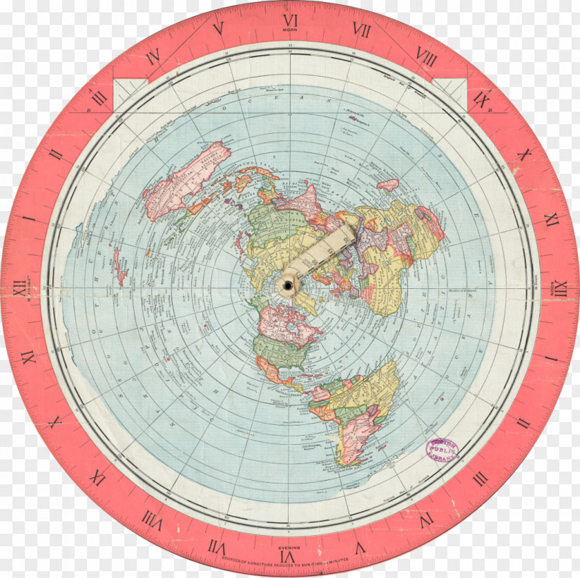 Clock Globe Norman B. Leventhal Map Center North Pole Flat Earth PNG