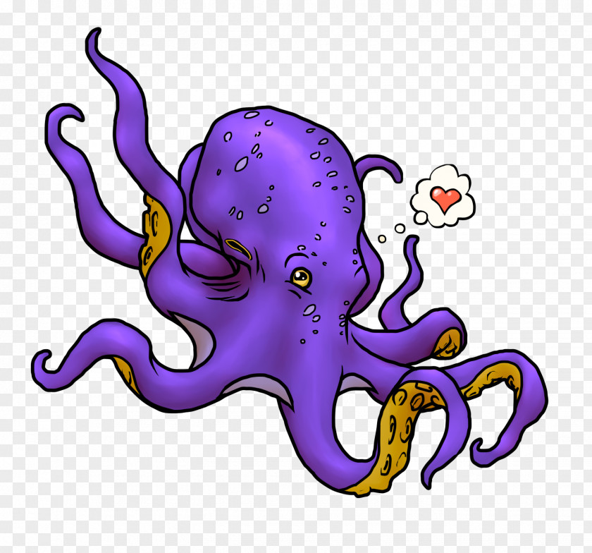 Color Line Art Octopus Sketch PNG