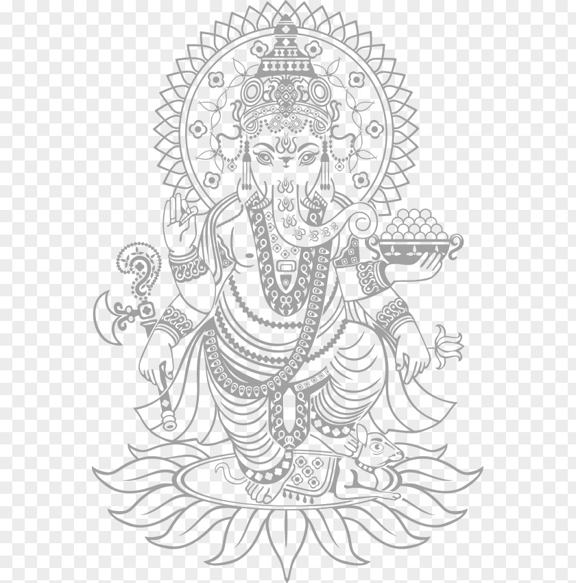 Ganesha Wall Decal Hinduism Om Deity PNG