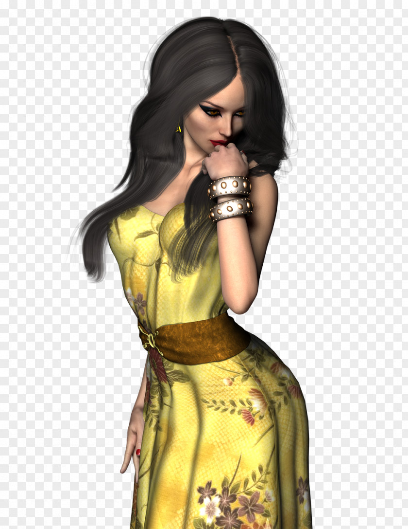 Model Fashion Rendering PNG