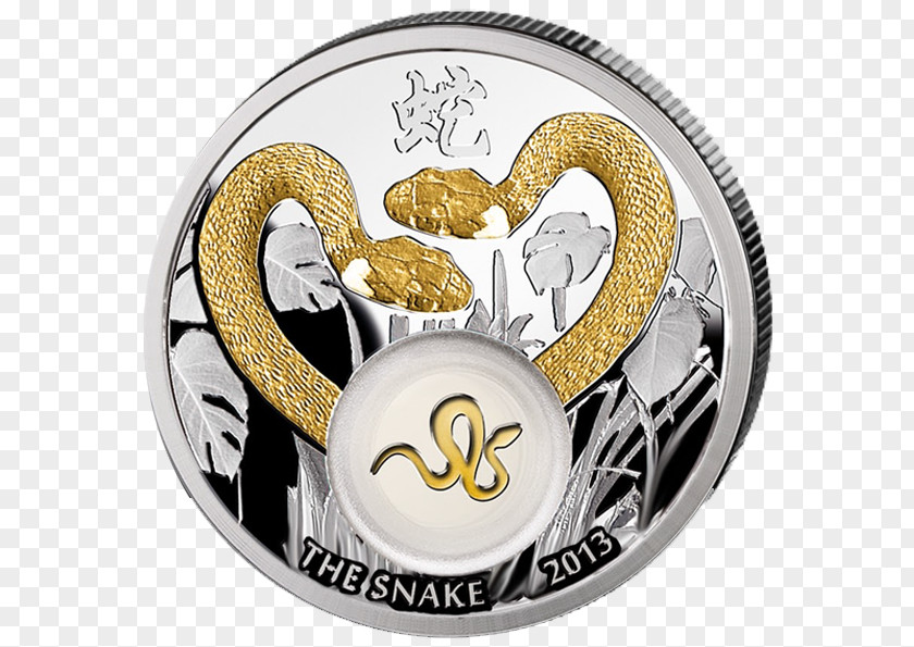 Snakes Silver Coin Proof Coinage Gold PNG
