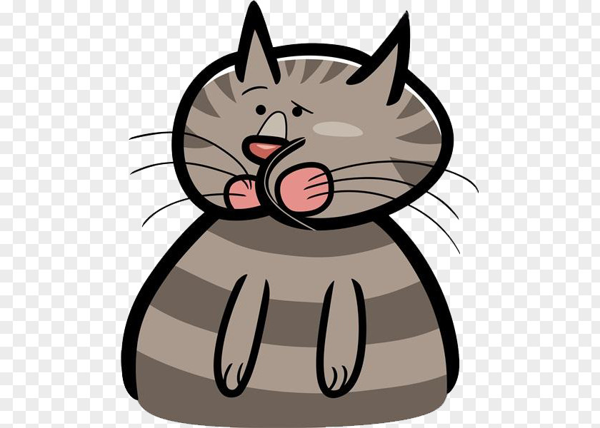 Brown Cat's Nose Tabby Cat Kitten Illustration PNG