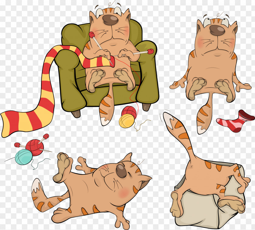 Free Cat Vector Material World Wide Knit In Public Day Knitting Knits Clip Art PNG