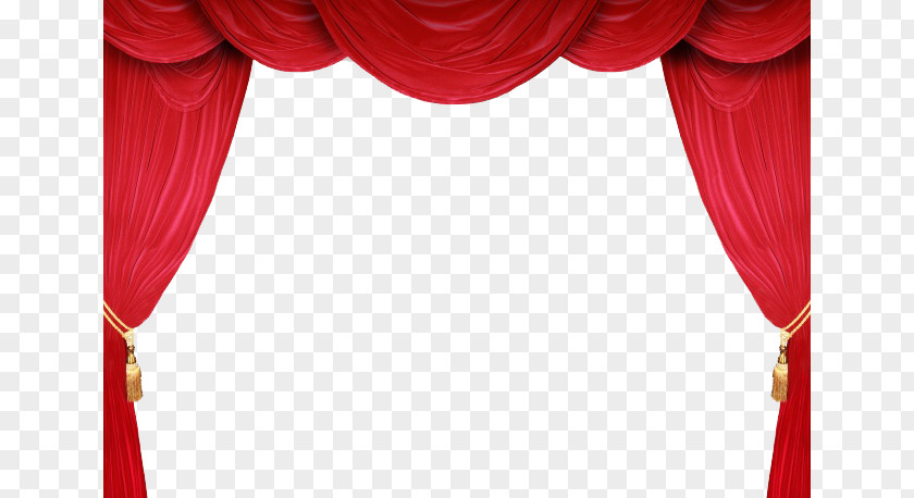 Hand Painted Red Party Curtains Theater Drapes And Stage Cinema Royalty-free PNG