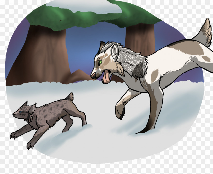 Lynx Hunting Canidae Fauna Dog Illustration Cartoon PNG