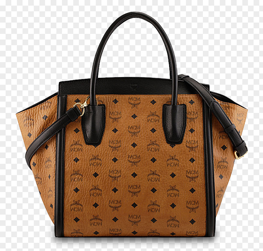 Women Bag Handbag Tote Leather MCM Worldwide PNG