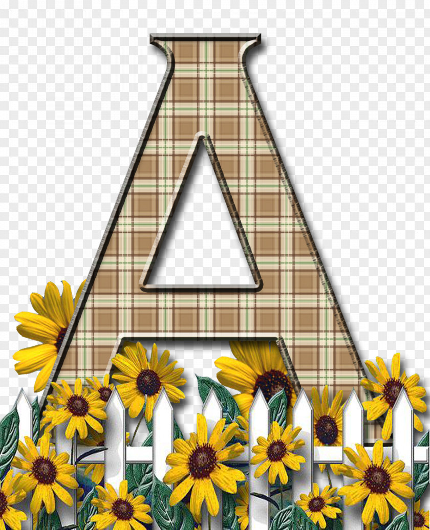 Alphabet Flower Elements Letter Case Common Sunflower PNG