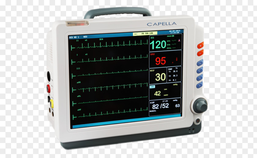 Ecg Sticker Cardiac Monitoring Medical Equipment Display Device Defibrillation PNG