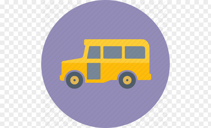 Icon Symbol School Bus Transport PNG