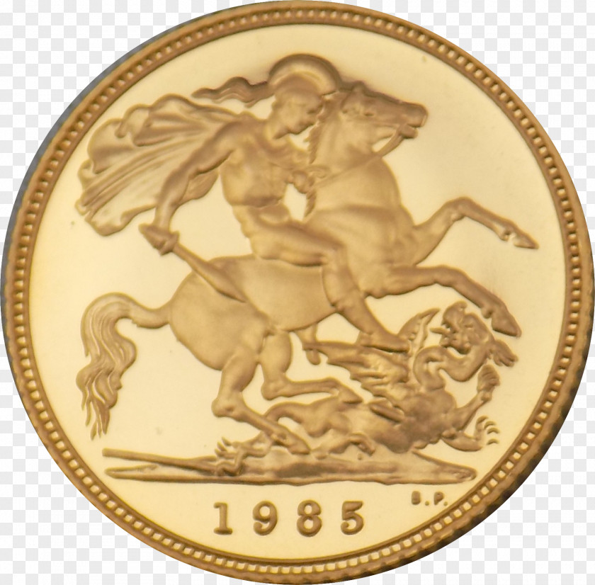 Lakshmi Gold Coin Great Britain Sovereign PNG