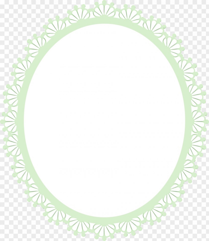 Oval Meter Picture Frames Green Pattern Font PNG