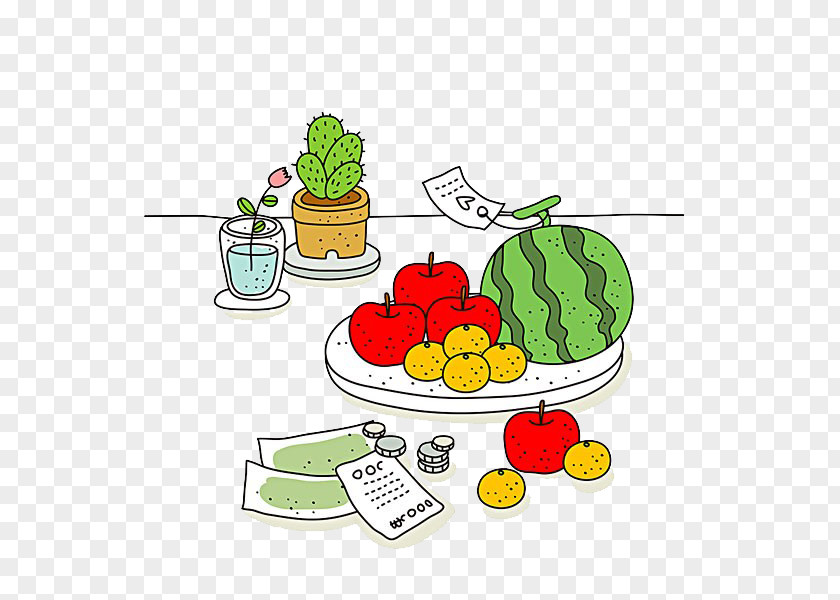 Table Fruit Illustration PNG