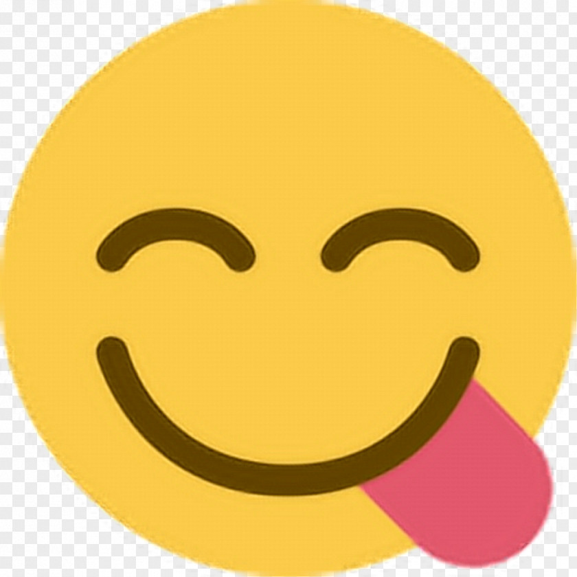 Yummy Face Emoji Emoticon Smile Sticker PNG