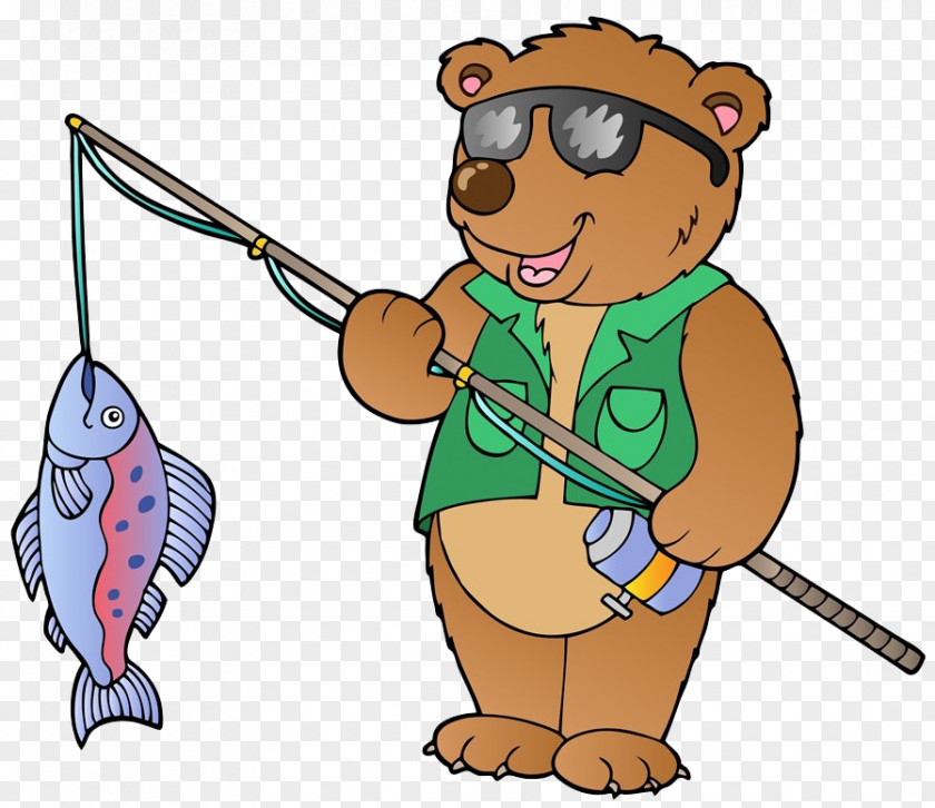 Fishing Bear Fisherman Royalty-free Clip Art PNG