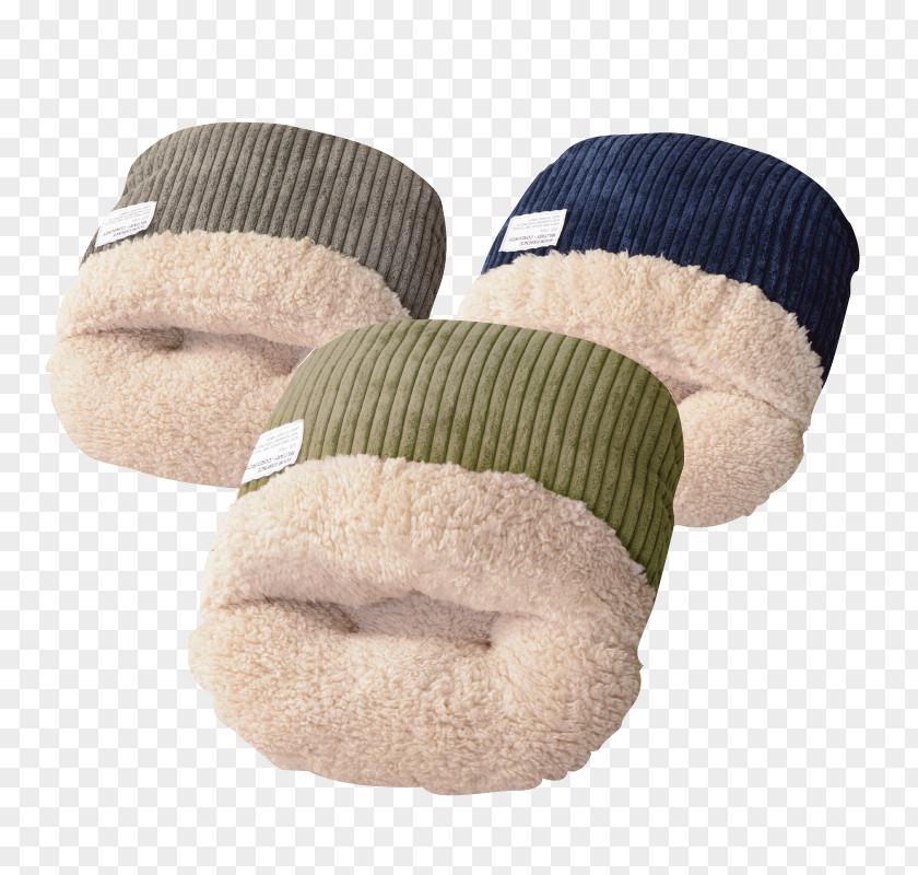Place Items Slipper Wool Cushion Grey Navy Blue PNG