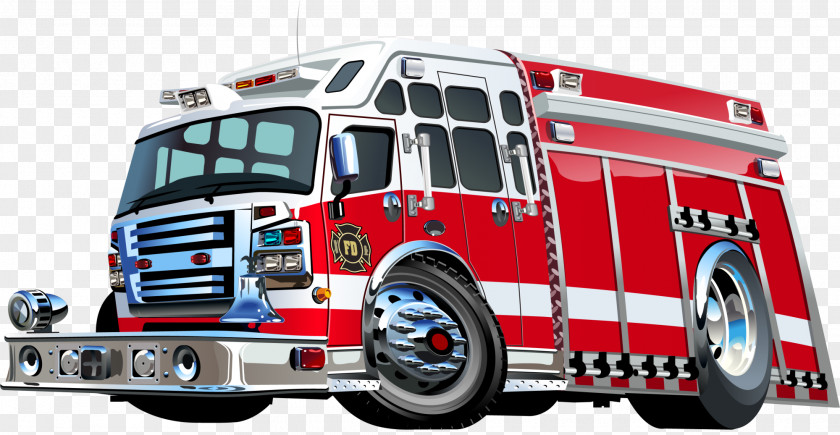 Red Simplified Fire Engine Photography Clip Art PNG