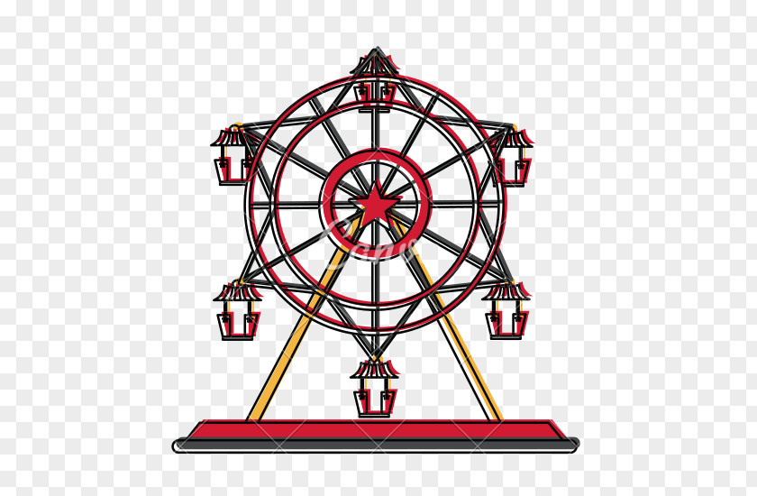 Ferris Wheel Of Fortune Graphic Design PNG