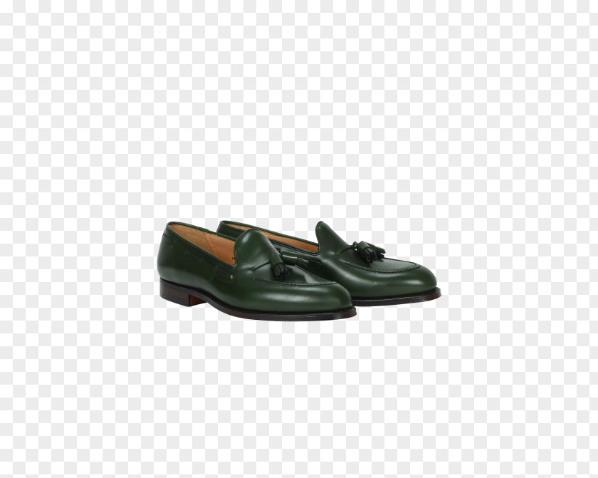 Green Leather Shoes Slip-on Shoe Calf Crockett & Jones PNG