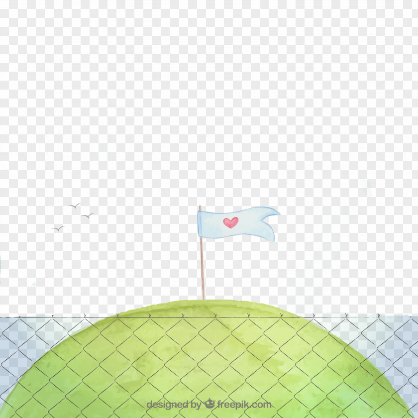 Peace Flag Inserted In The Grass Structure Green Pattern PNG