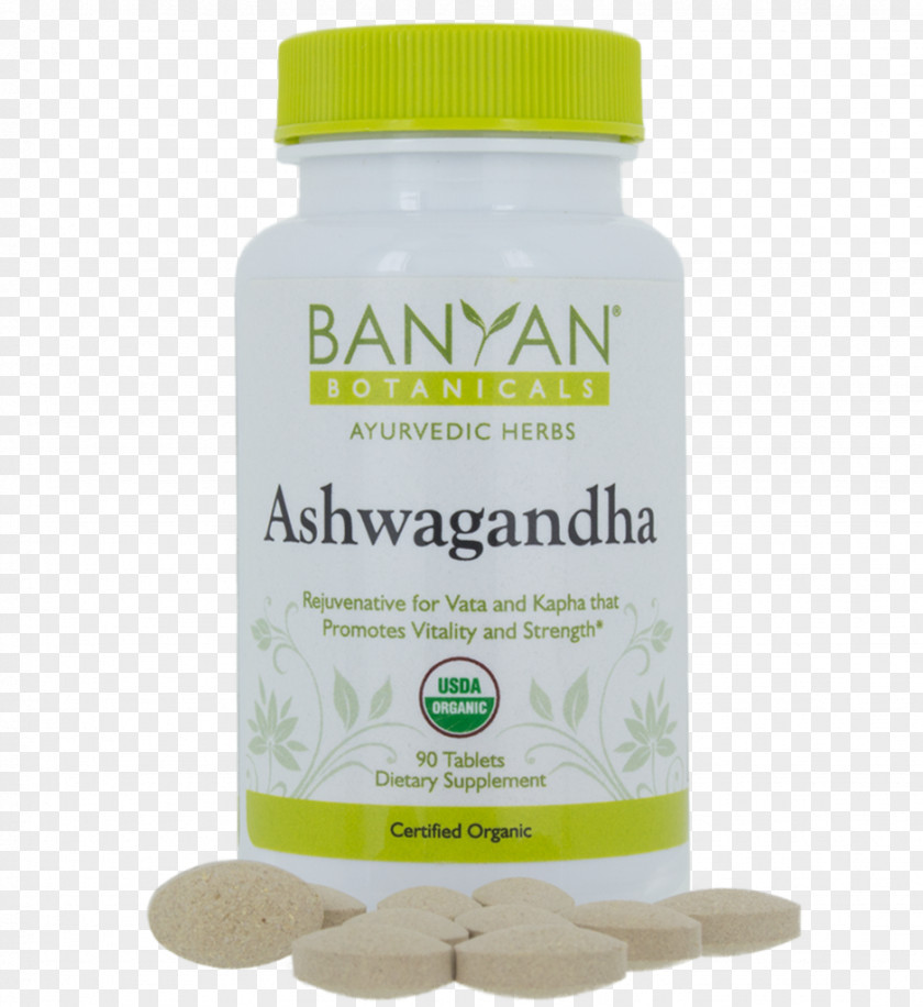 Tablet Dietary Supplement Rennet Adaptogen Banyan Botanicals Ashwagandha 500 Mg 90 Tabs Ayurveda PNG