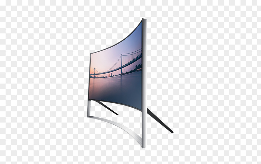 Technological Sense Curved Lines Ultra-high-definition Television 4K Resolution Screen Set PNG