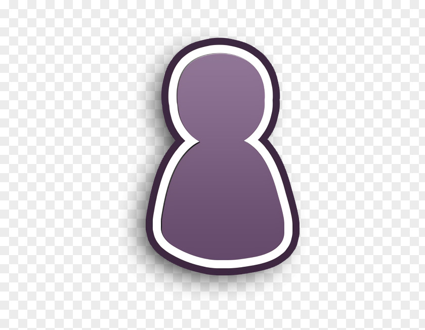 Oval Magenta Man Icon PNG