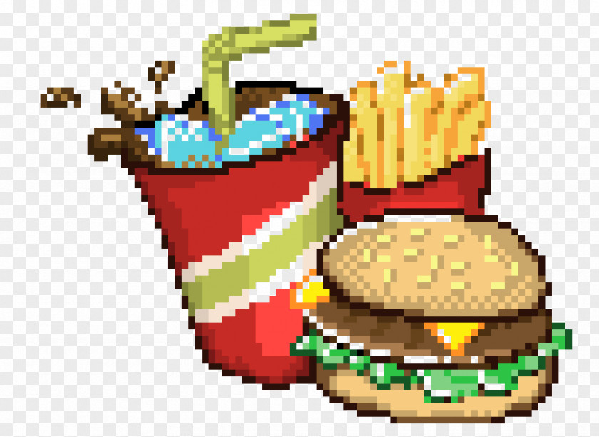 Pixel Art Minecraft Fast Food Drawing PNG