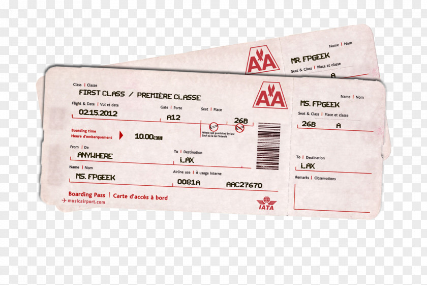 Tickets Flight Air Travel Airline Ticket Boarding Pass PNG
