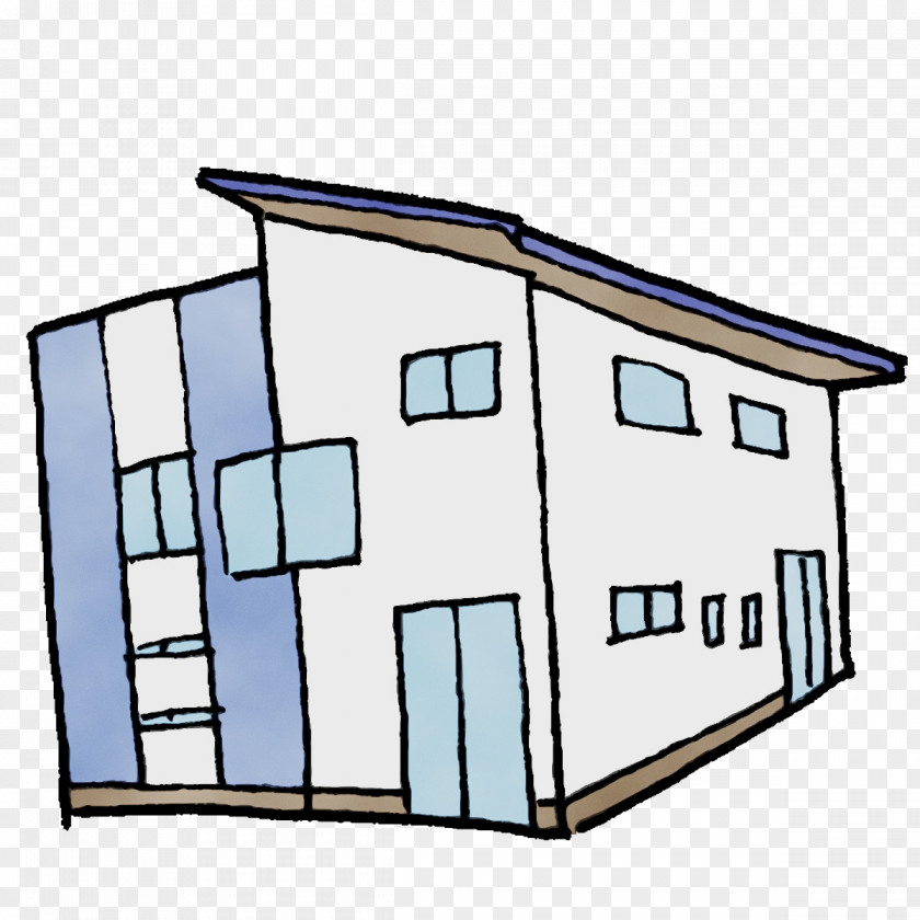 Angle Facade Line Pattern Shed PNG