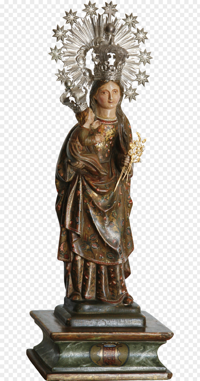 Virgen Bronze Sculpture Statue Biznes-Suvenir .de PNG