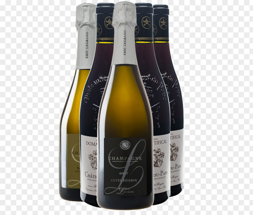 Champagne Wine Liqueur Bottle PNG