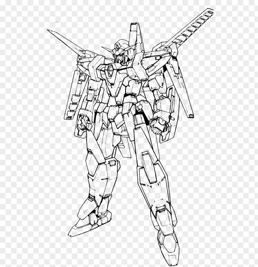 Gundam Drawing Line Art Villain PNG