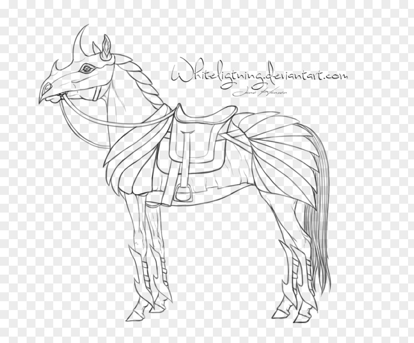 Jane Pen Mule Appaloosa Pony Line Art Sketch PNG