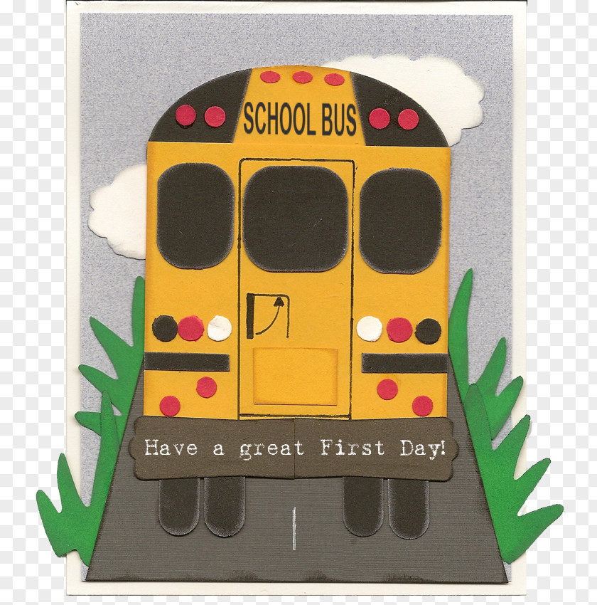 Bus School Scrapbooking Paper PNG