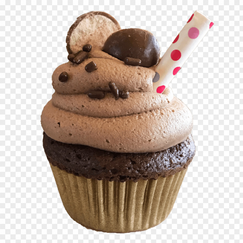 Chocolate Cake Sundae Cupcake Frosting & Icing Cream PNG