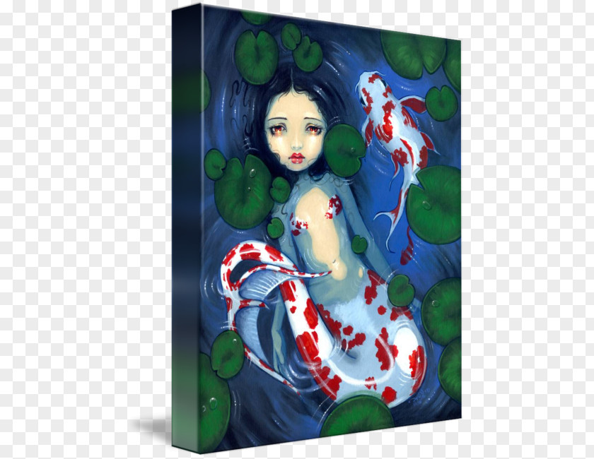 Fish Pond Strangeling: The Art Of Jasmine Becket-Griffith Painting Mermaid Fairy PNG