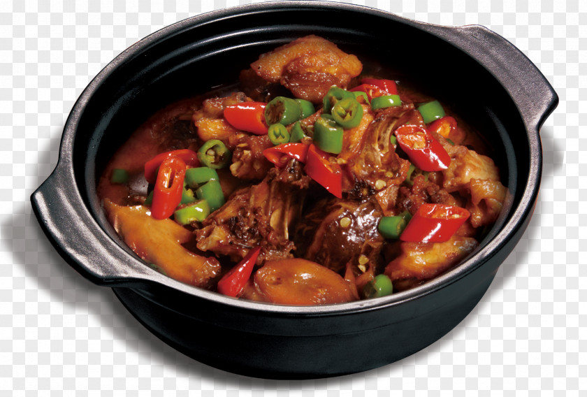 Braised Chicken China Dry Pot Hot Sichuan Cuisine Chinese PNG
