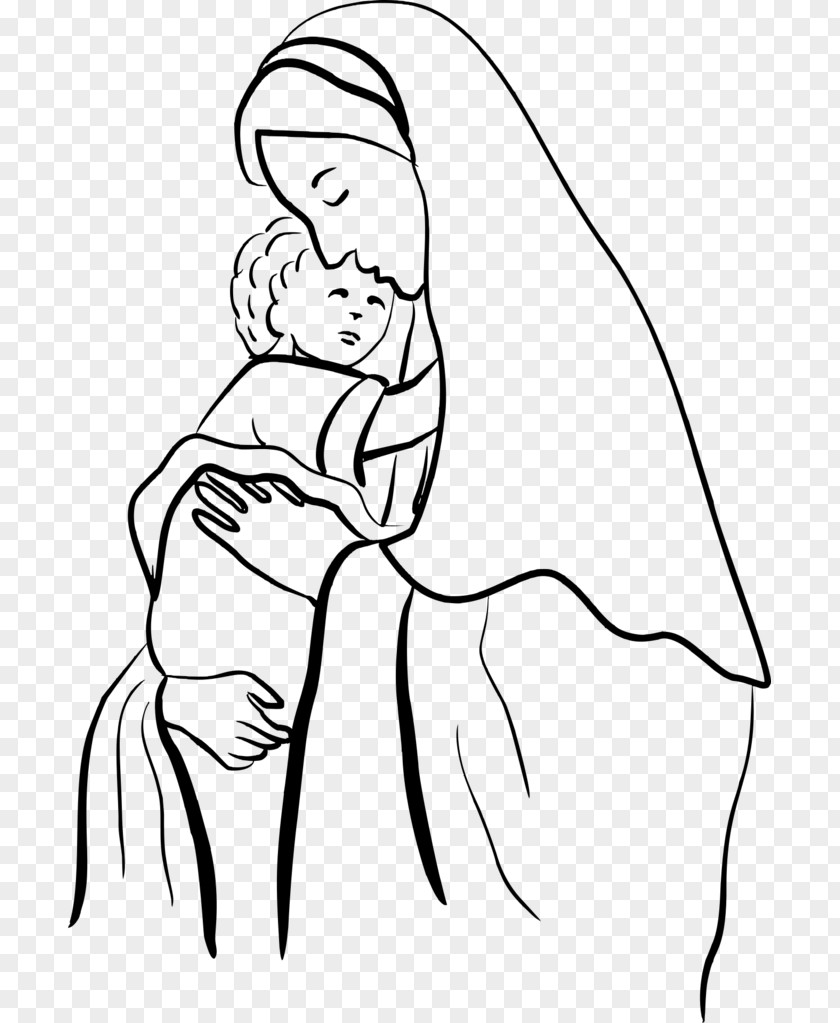 Child Jesus Drawing Madonna Clip Art PNG