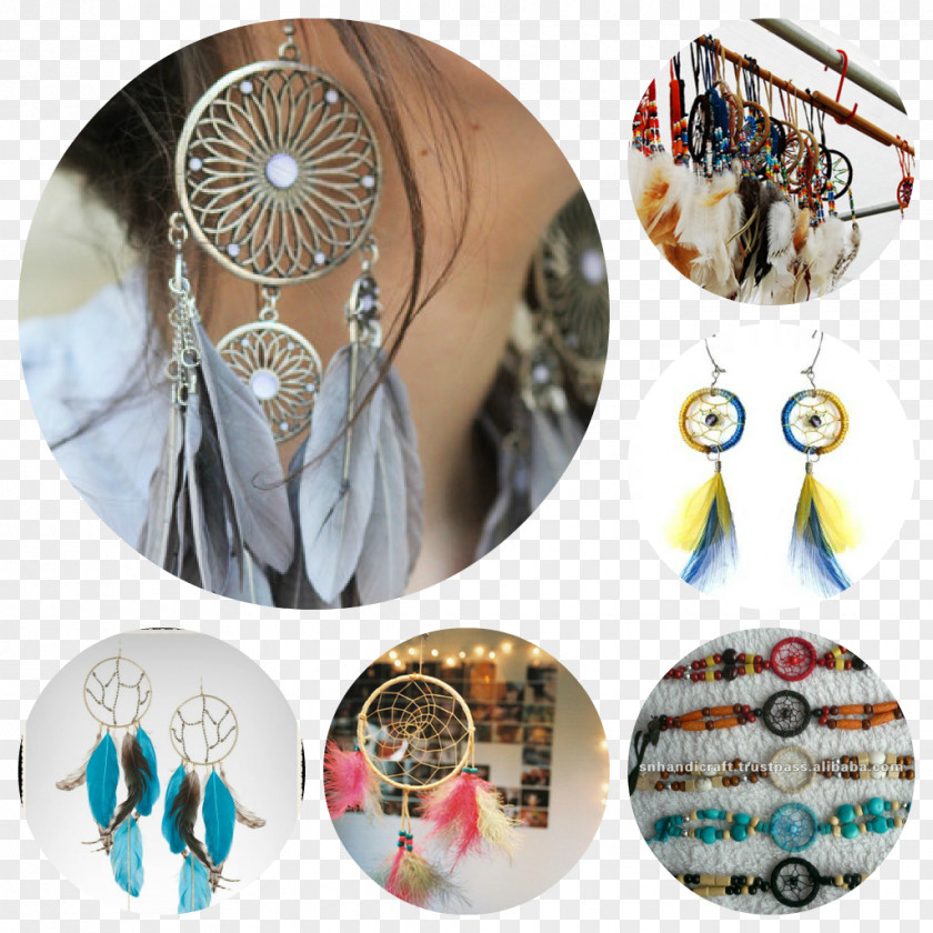 Feather Earring Body Jewellery Dreamcatcher PNG