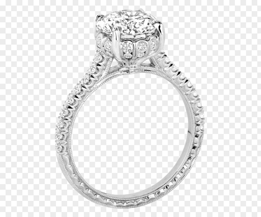 Platinum Ring Wedding Engagement Tacori PNG