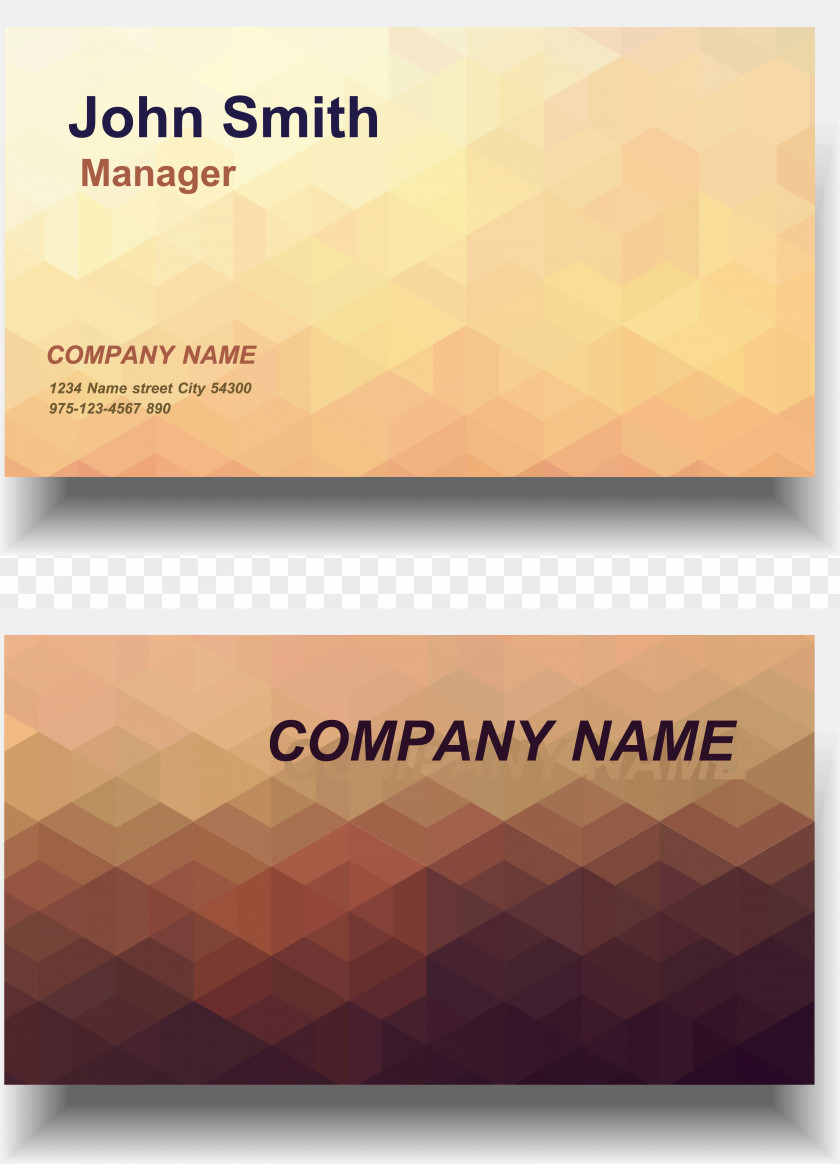 Business Card Geometry Visiting PNG