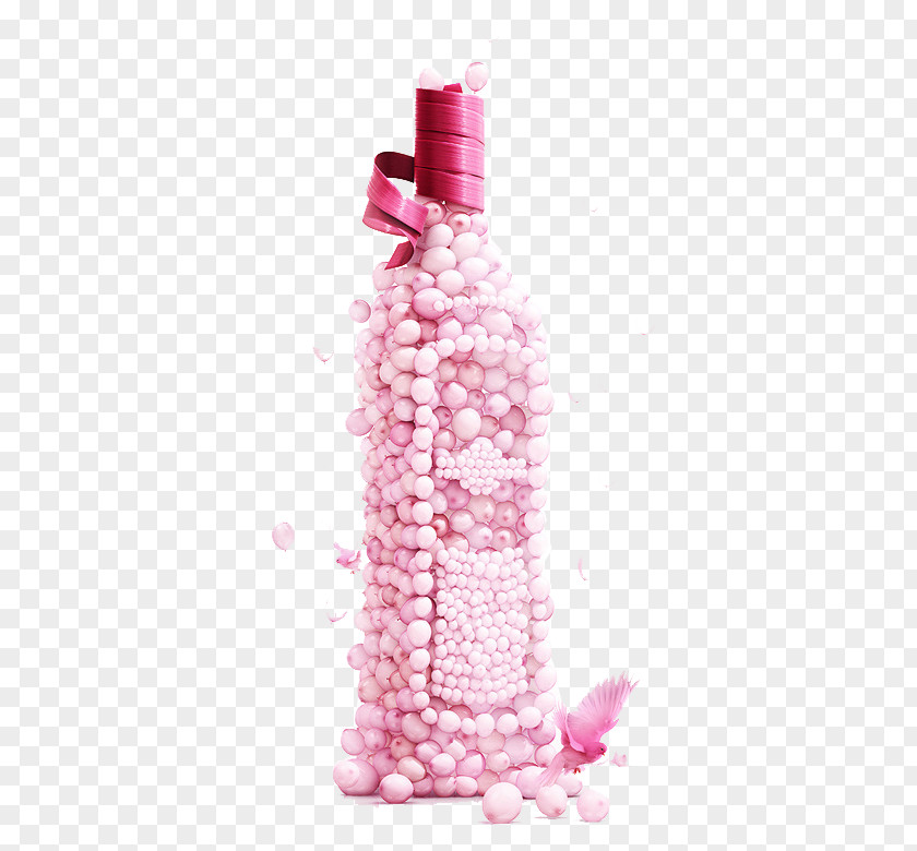 Creative Pink Bottle Advertising Campaign Creativity Poster Idea PNG