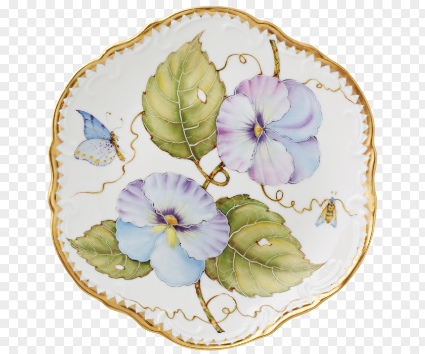 Hand-painted Delicate Lace White House Plate Porcelain Platter Tableware PNG