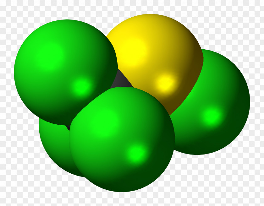 Space-filling Model Perchloromethyl Mercaptan Thiol Organosulfur Compounds Molecule PNG