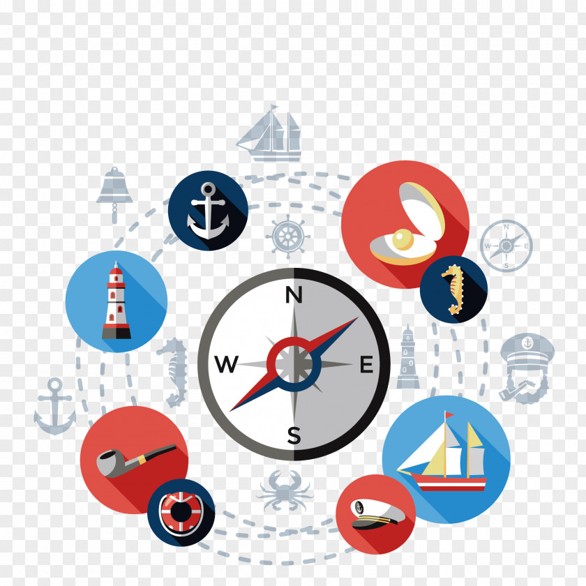 Vector Compass Icon Design PNG