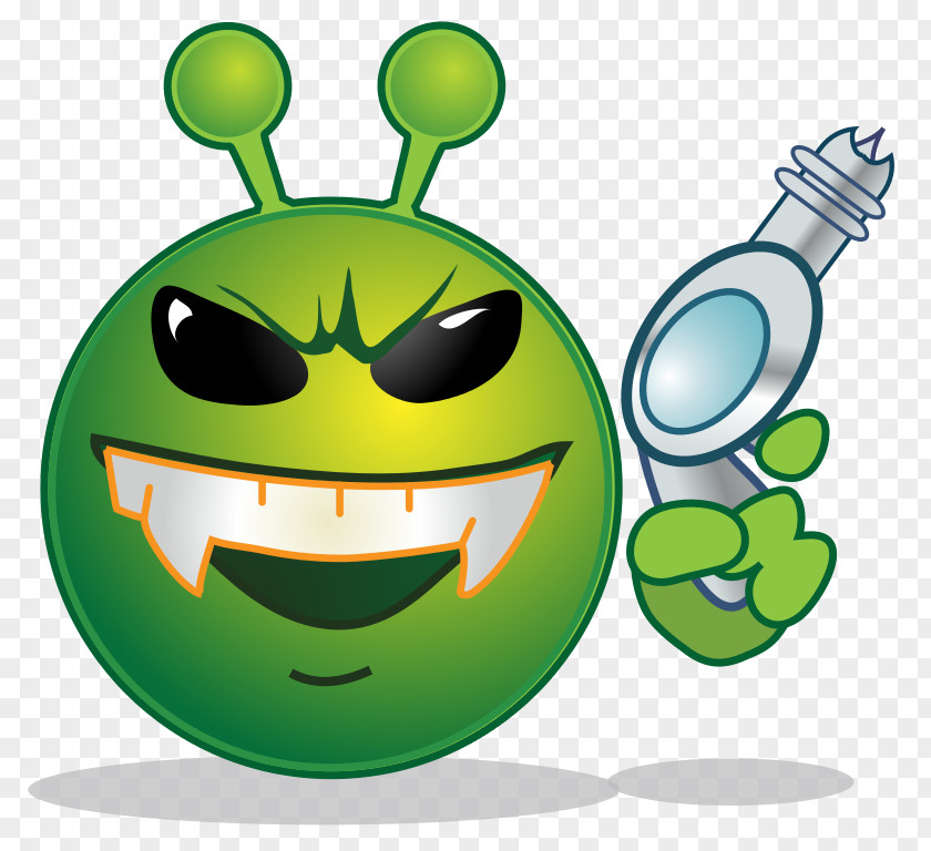 Worried Smiley Alien Clip Art PNG