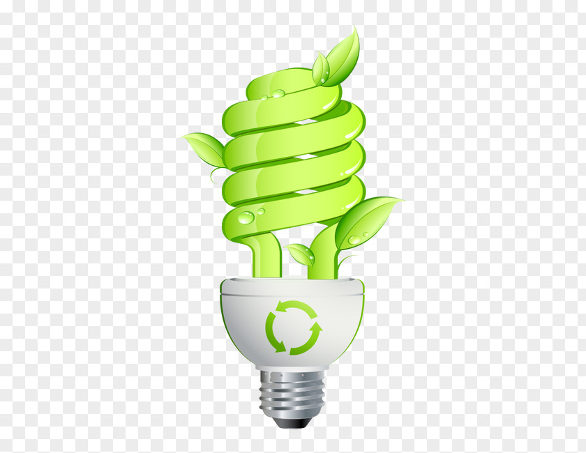 Energy And Environmental Protection Lighting Efficient Use Incandescent Light Bulb Compact Fluorescent Lamp PNG