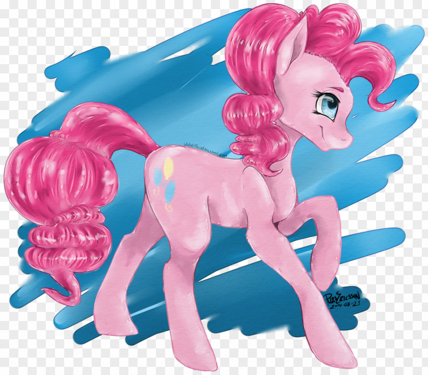 Horse Animal Figurine Doll Pink M PNG